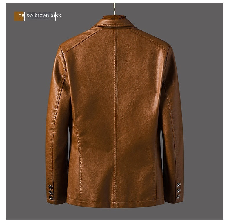 Stylish and casual PU leather jacket for men