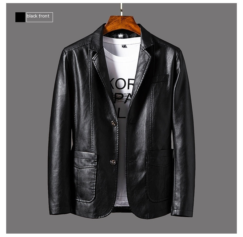 Stylish and casual PU leather jacket for men