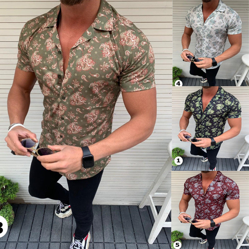 Men’s 3D Printed Short Sleeve Graphic Shirt 👕✨