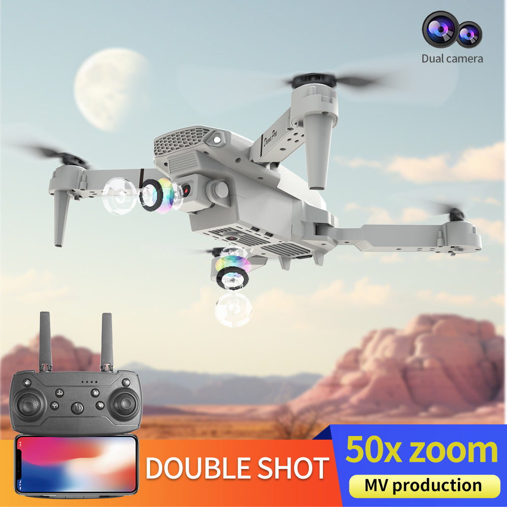 Remote Control Toy | E88 Dual Camera Drone, WiFi FPV Double Folding RC Quadcopter Altitude Hold