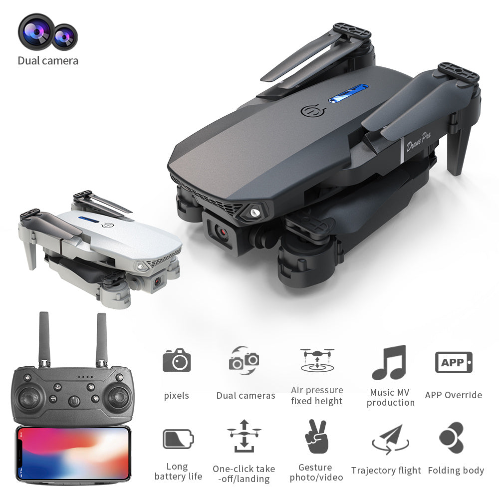 Remote Control Toy | E88 Dual Camera Drone, WiFi FPV Double Folding RC Quadcopter Altitude Hold