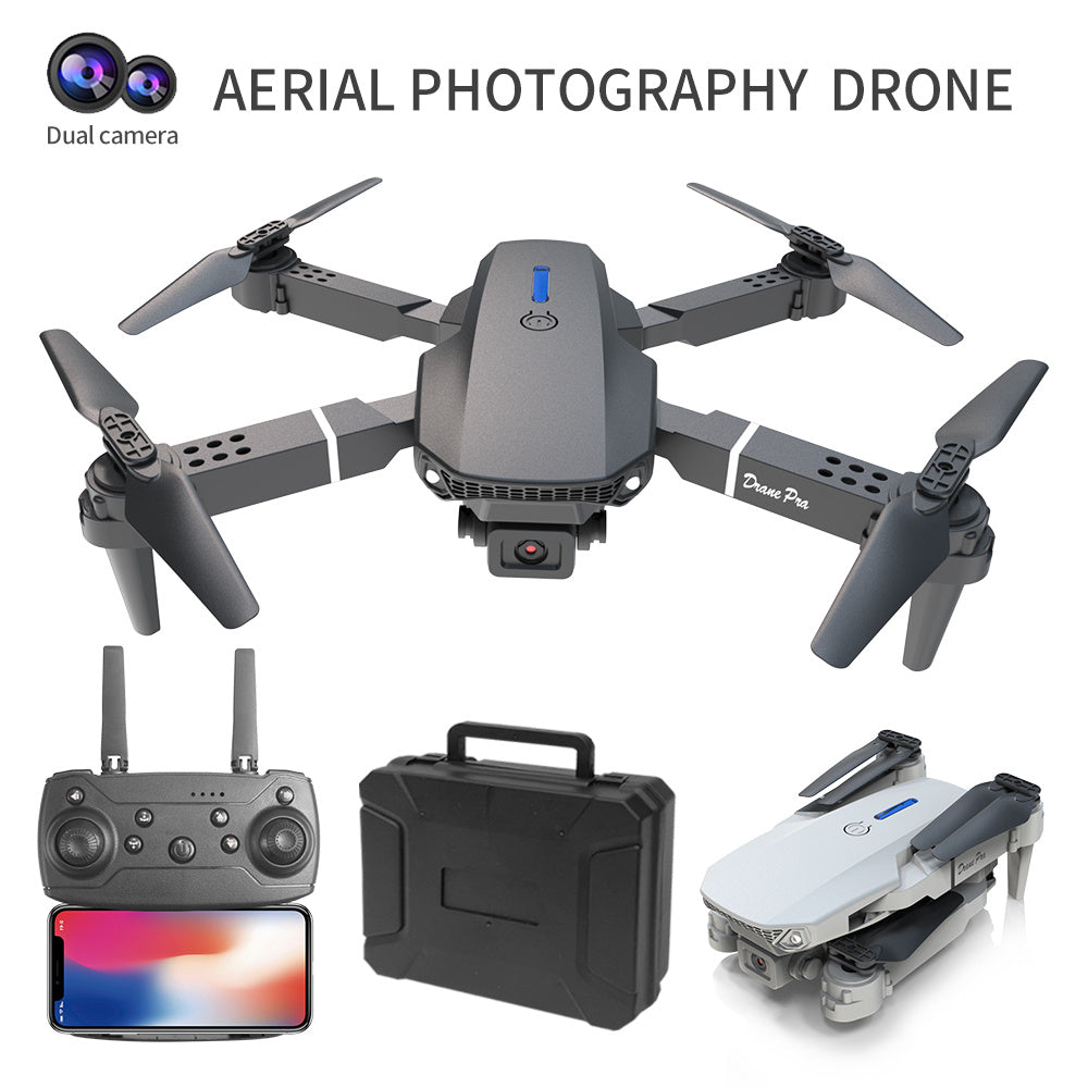 Remote Control Toy | E88 Dual Camera Drone, WiFi FPV Double Folding RC Quadcopter Altitude Hold