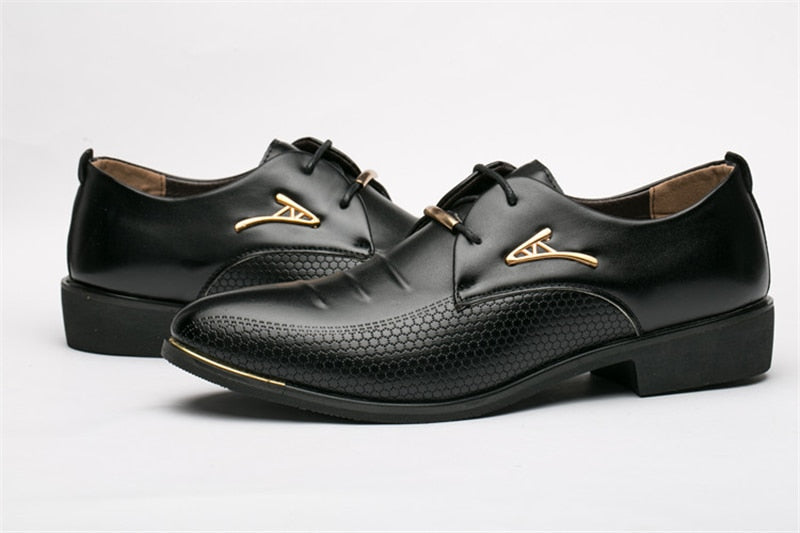 Luxury Men's Patent Leather Oxford Formal Shoes 👞✨