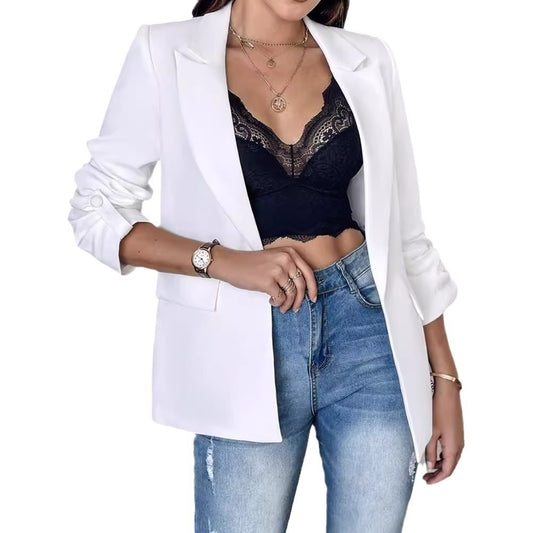 Chic Blazer For Women | Long Sleeve Cardigan Suit Coat