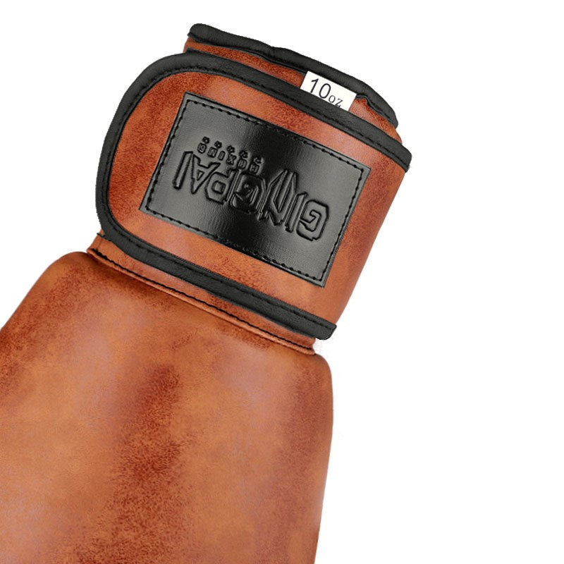 Vintage PU Leather Boxing Gloves With Foami Liner