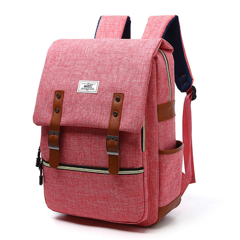 Vintage Canvas Backpack with USB Charging – Laptop School & Travel Bag