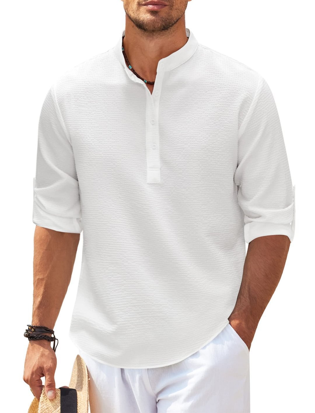 Men's Elegant Long Sleeve Pullover Shirt