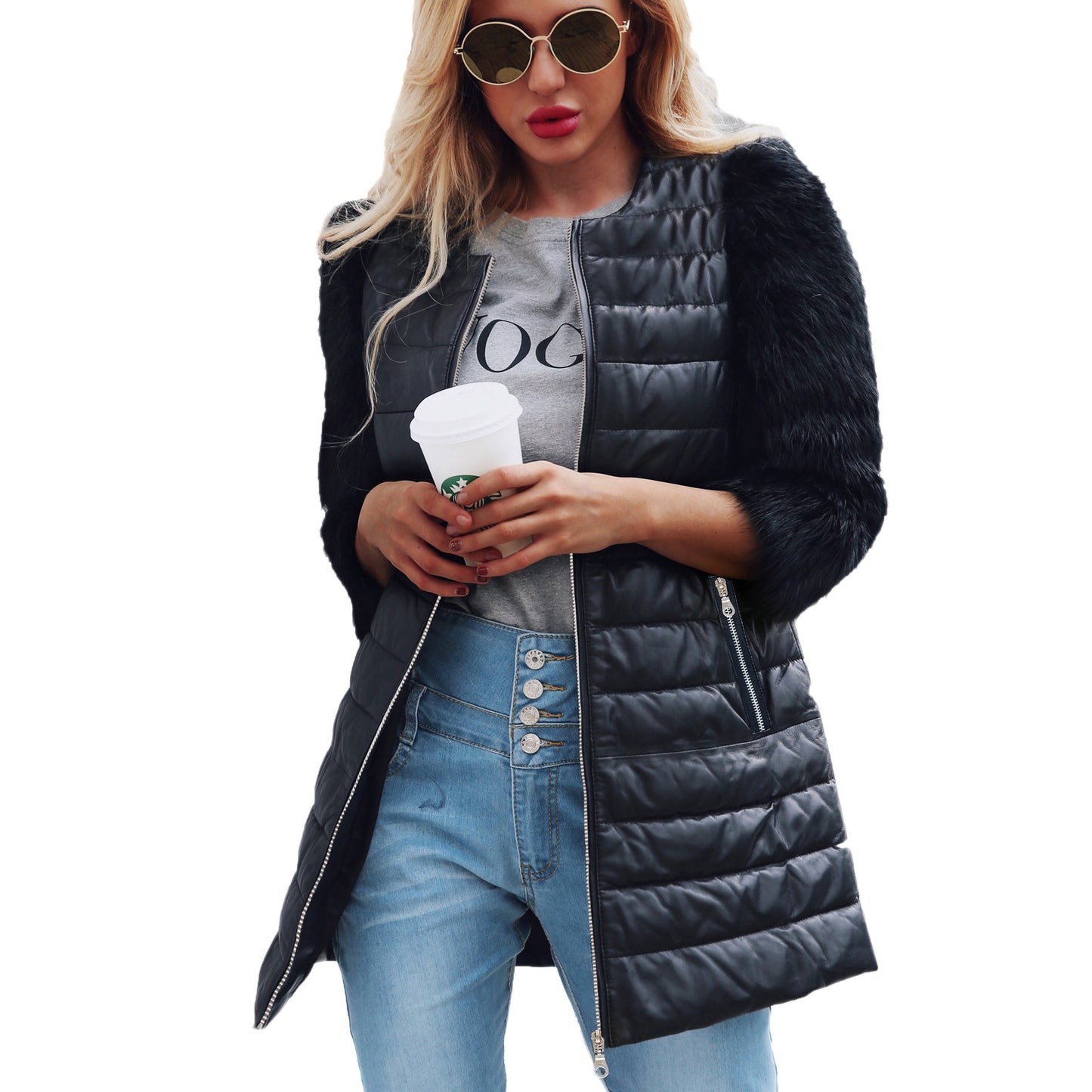 Women's Jacket For Winter Season | Europe Cloth PU Coat