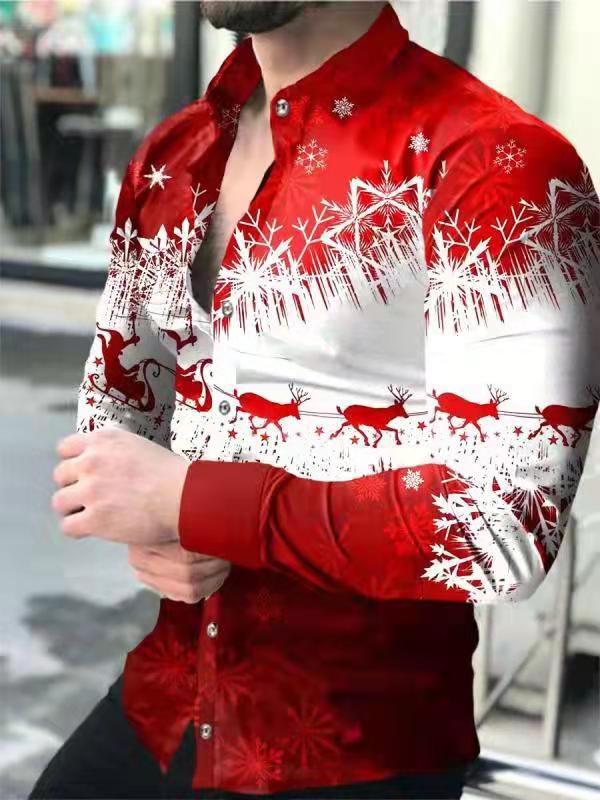 Youth Long Sleeve Shirt Casual Slim Fit Men European & American Fashion