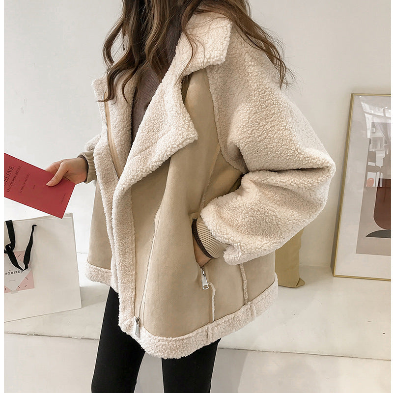 Women's Plush Thickened Velvet Fur Coat For Autumn And Winter