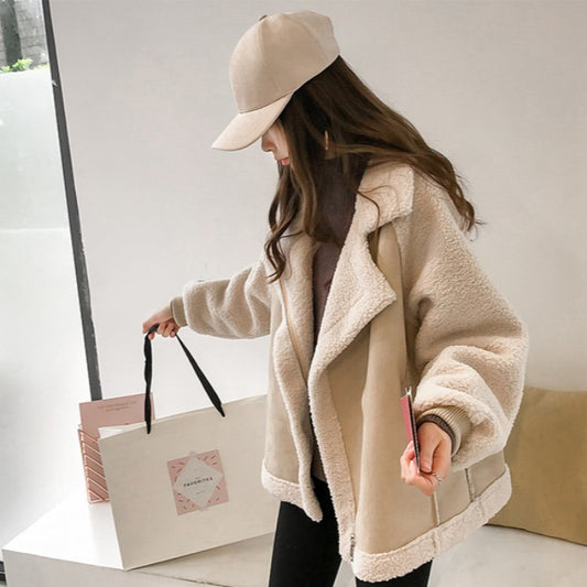 Women's Plush Thickened Velvet Fur Coat For Autumn And Winter
