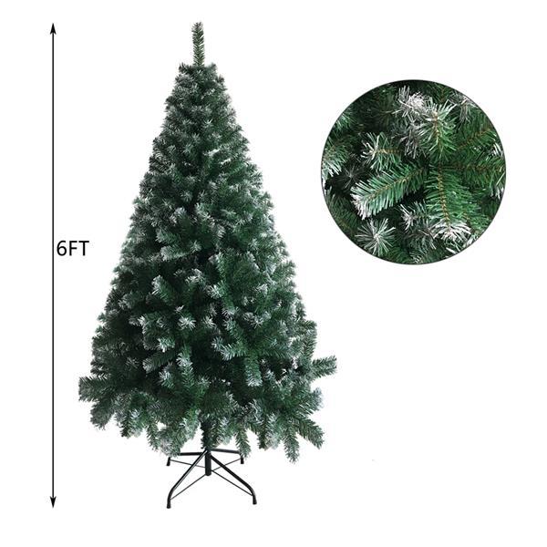 Green Spray White Christmas Tree | Approximately 6 feet