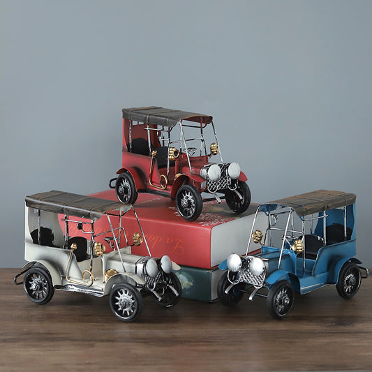 Vintage Iron Art Metal Vintage Car Model Decoration