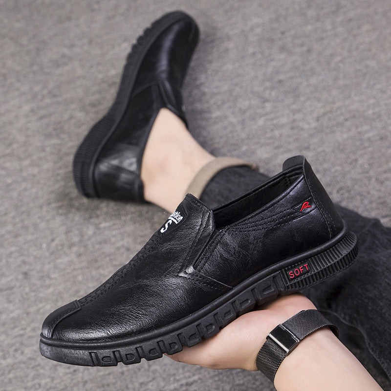 Men's Quality Cowhide Shoes Rubber Sole And First layer In pig Insole