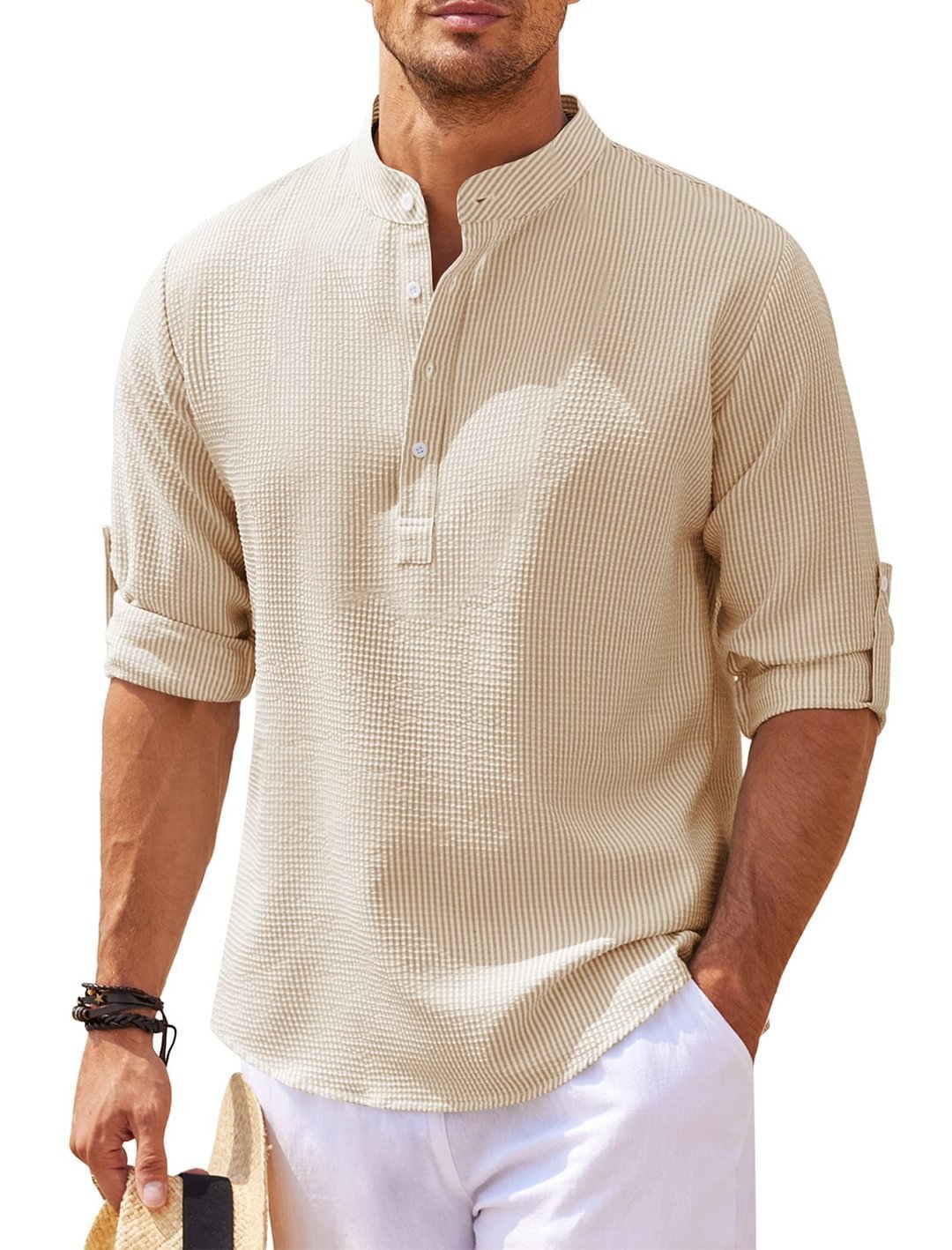 Men's Elegant Long Sleeve Pullover Shirt