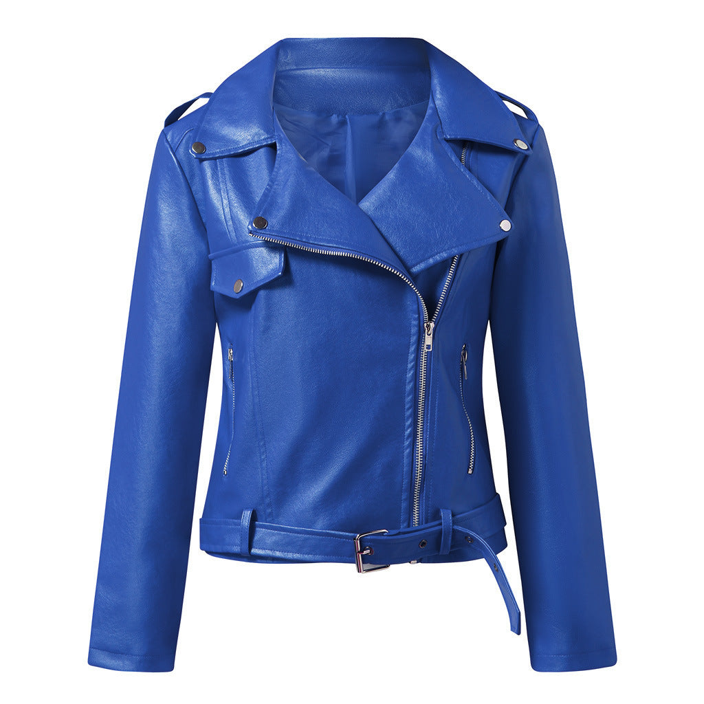 Stylish Leather Jacket For Women | Short PU Leather Motorcycle Coat