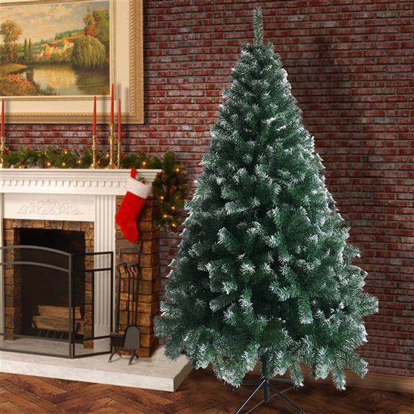 Green Spray White Christmas Tree | Approximately 6 feet