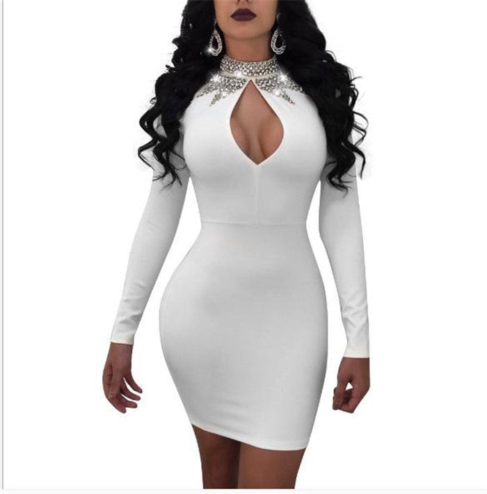 Women’s Long Sleeve Club Dress – Elegant Bodycon Night Out Style
