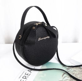 Women’s Round Crossbody Bag – Circular Leather Shoulder Messenger Purse