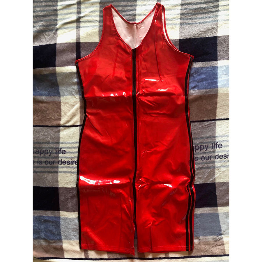 Men's Red Wrestling Spandex Suit For Control And Agility