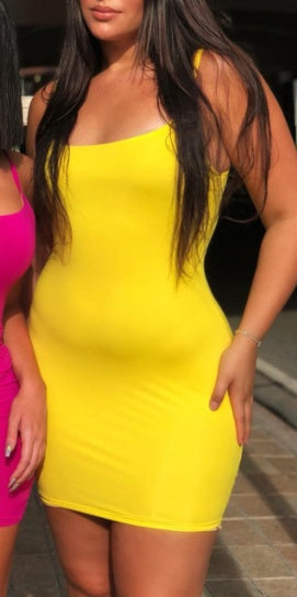 Women’s Solid Color Slim Suspender Dress – Comfortable & Elegant Casual Wear