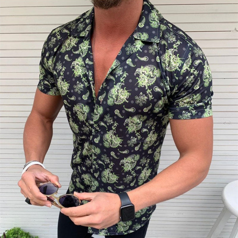 Men’s 3D Printed Short Sleeve Graphic Shirt 👕✨