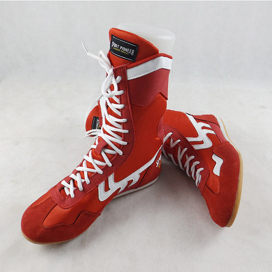 Men's Boxing & Wrestling Shoes | High Quality Boots To Increase Your Height | Red & Black