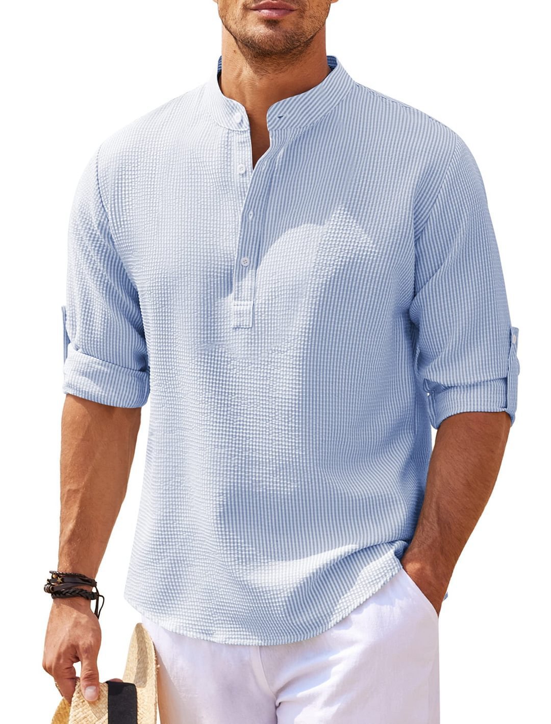 Men's Elegant Long Sleeve Pullover Shirt