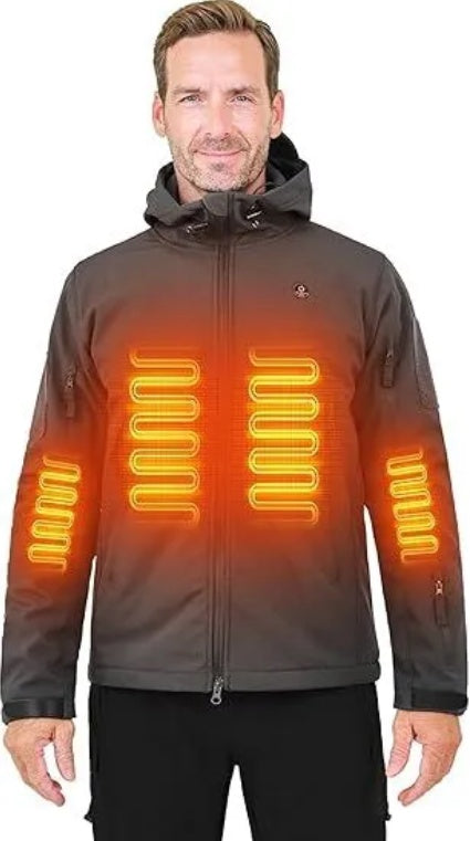 Heated Jacket for Men – Soft Shell Warmth for Any Weather | WATER-RESISTANT SOFT SHELL MATERIAL