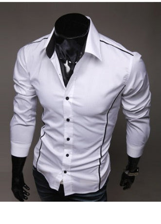 Men Cotton Slim Shirt | Long Sleeve High Quality