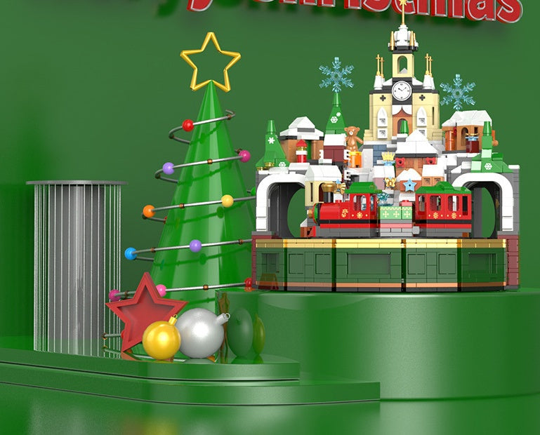 Christmas Castle Music Box Building  | Block Toys