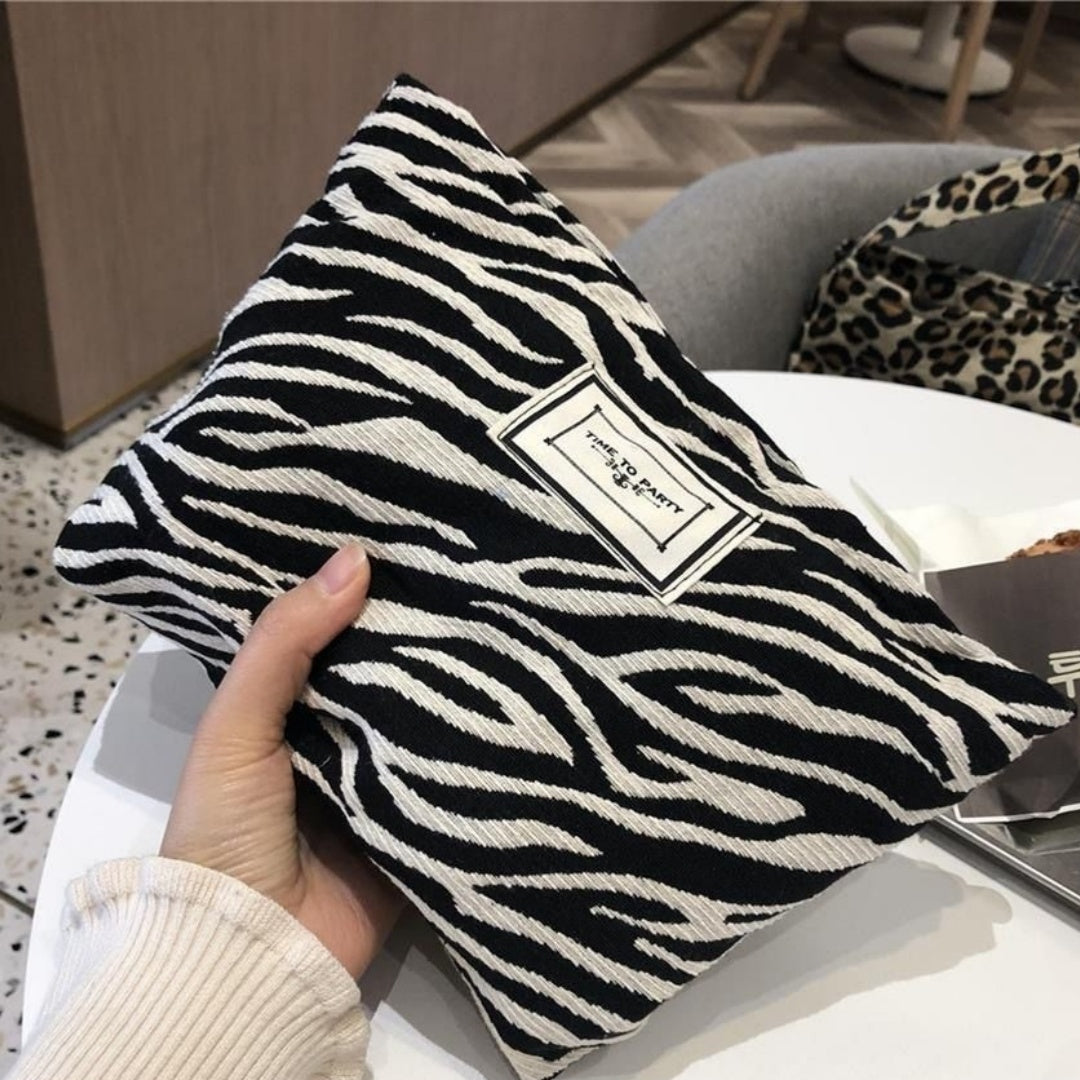 Women’s Leopard & Zebra Print Cosmetic Bag – Travel Makeup & Wash Bag