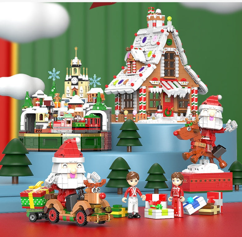 Christmas Castle Music Box Building  | Block Toys