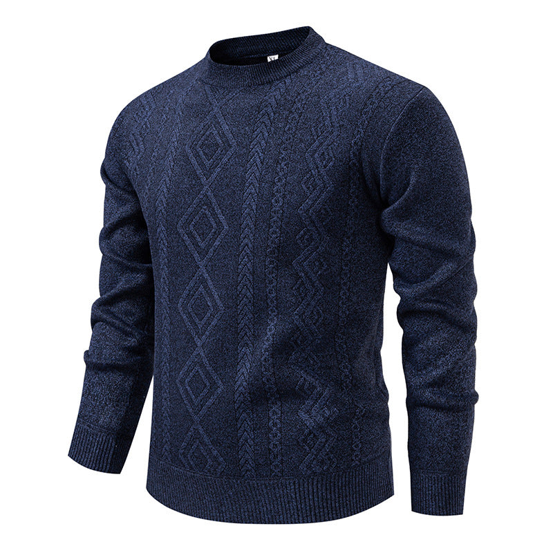 Men’s Casual Round Neck Knitted Sweater – Warm, Comfortable & Stylish