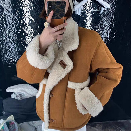 Little Fragrant Wind Fur One Padded Thick Jacket Female