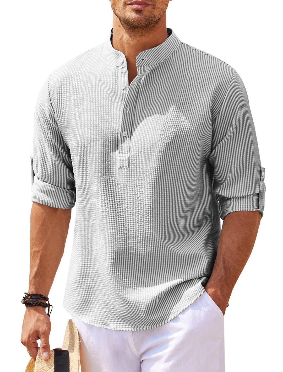 Men's Elegant Long Sleeve Pullover Shirt
