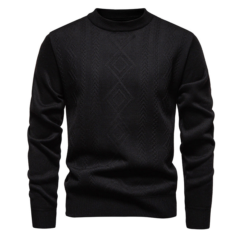 Men’s Casual Round Neck Knitted Sweater – Warm, Comfortable & Stylish