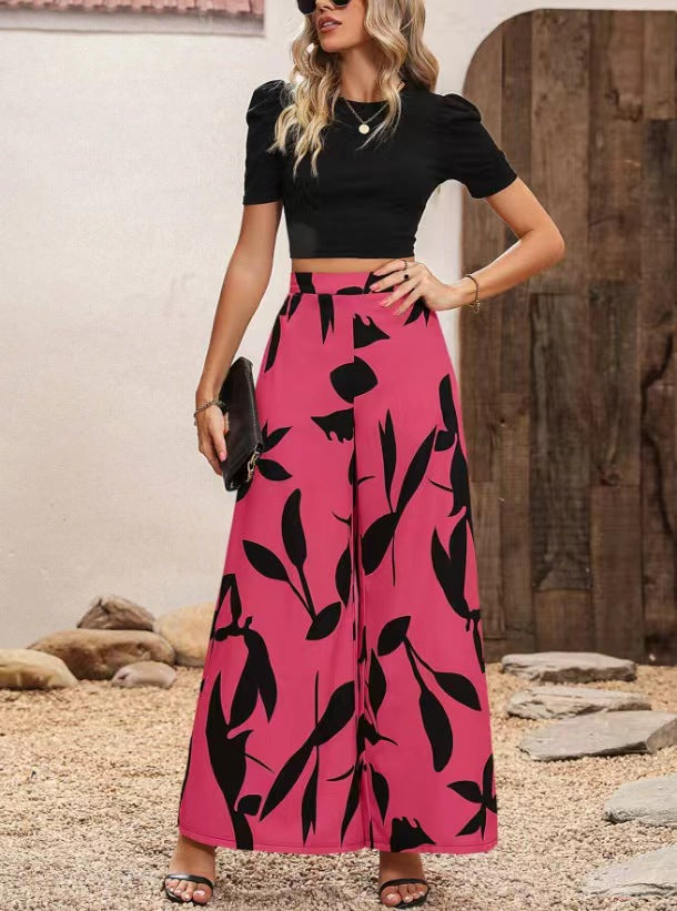 Women’s Street Style Wide-Leg Pants – Creative Hip-Hop Spring Trousers