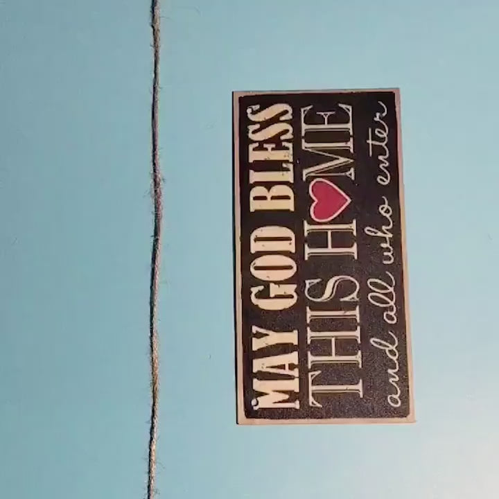 1pc May God Bless This Home And All Who Enter Original Wooden Sign Amen Welcome Sign Wall Art Decorative Wooden Sign Home Decoration