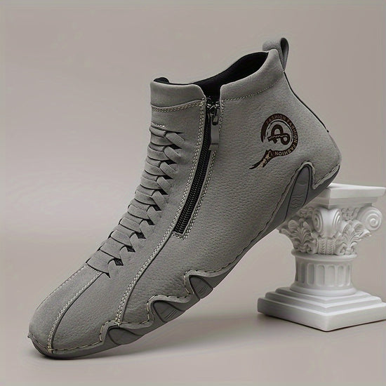 PlusSize Mens QuickZip Vintage High Top Adventure Boots